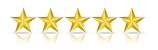5-star rating for customer review